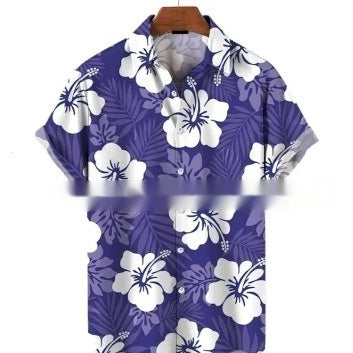 Men's Hawaiian Shirt Printed Casual Short Sleeve