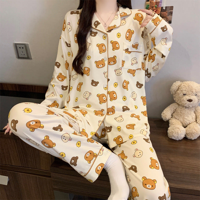 Women's Long-sleeved Pajamas Homewear Suit