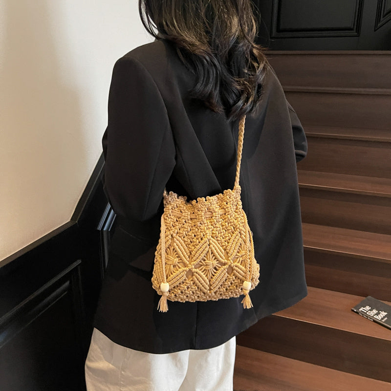 Hand-woven Bag Mobile Phone Seaside Beach Vacation Style