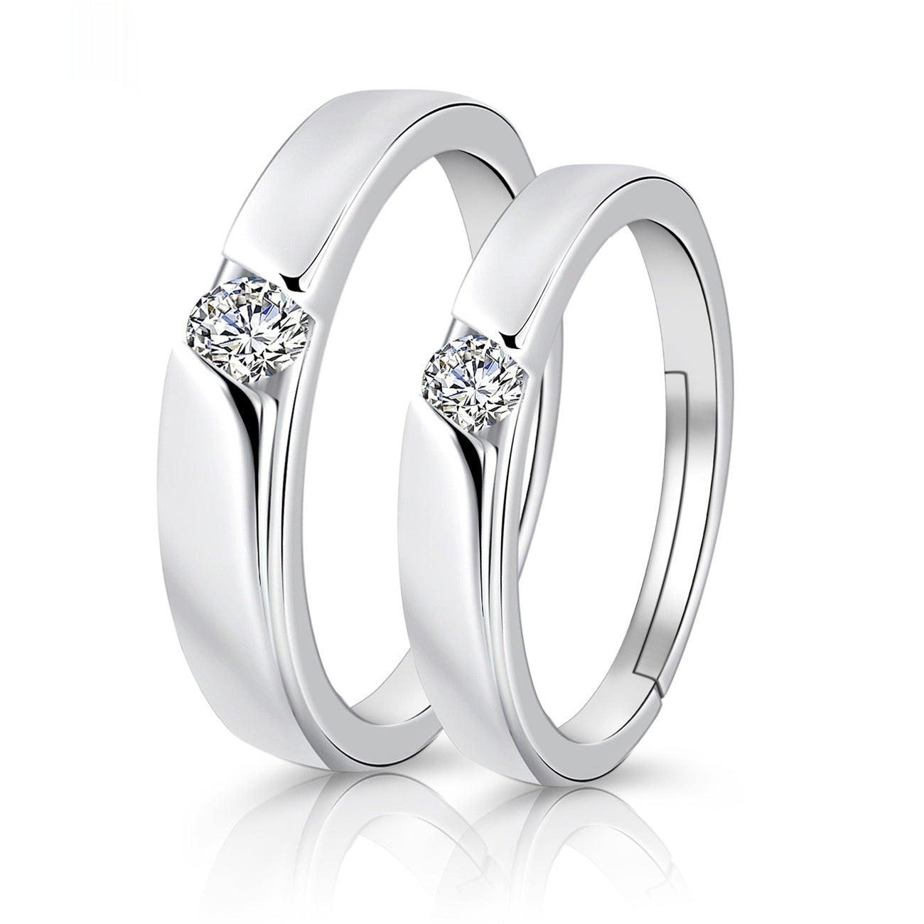 Moissanite Engagement Couple Couple Rings