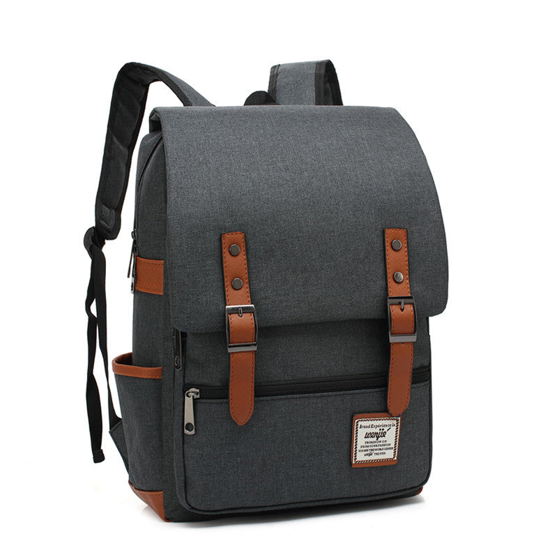 Korean Version of College and High School Student Schoolbags for Men and Women, British College Style Backpacks, Simple Computer Bags, Large Capacity Backpacks