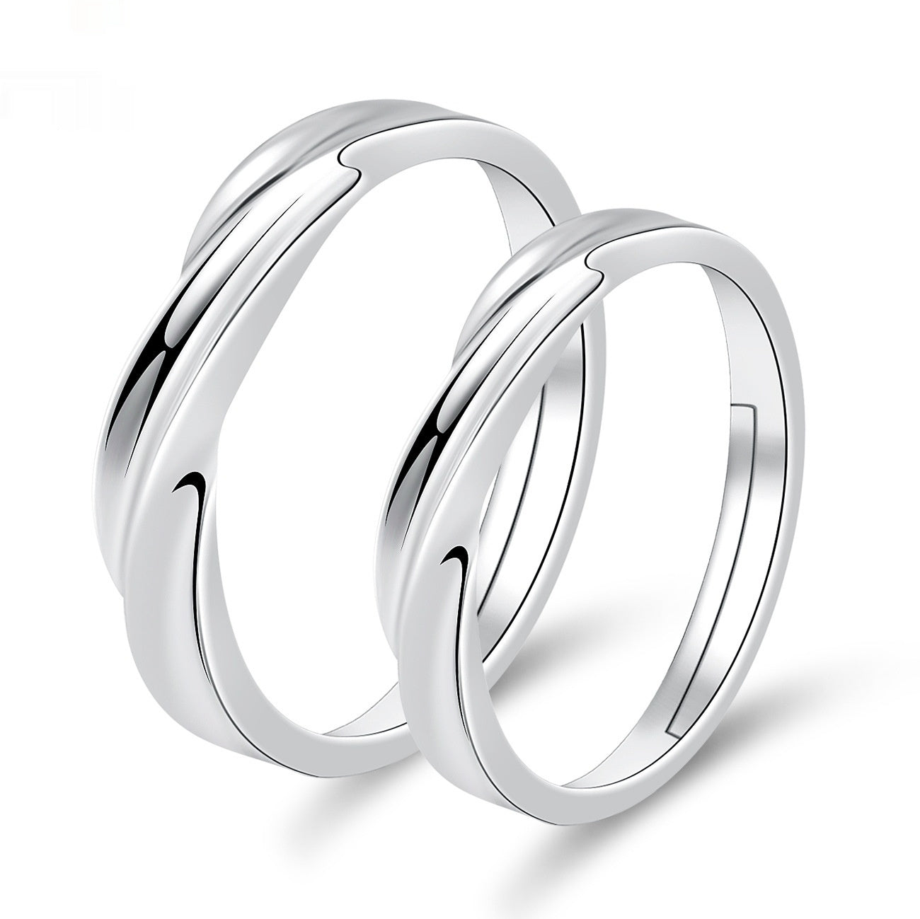 Moissanite Engagement Couple Couple Rings