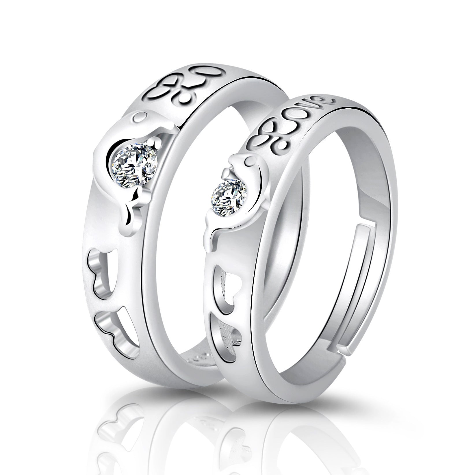 Moissanite Engagement Couple Couple Rings