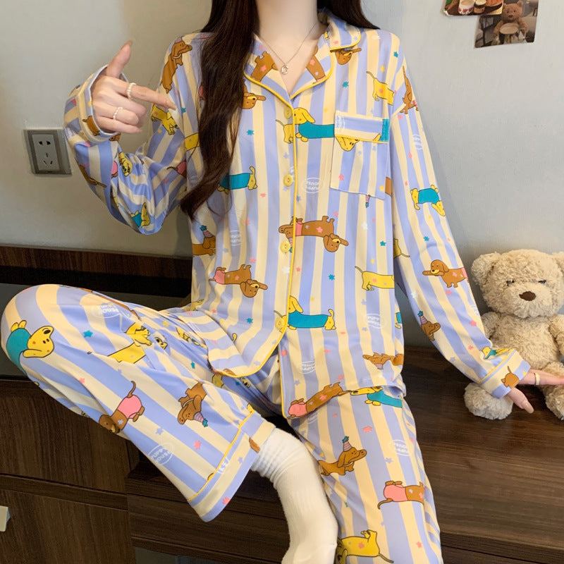 Women's Long-sleeved Pajamas Homewear Suit