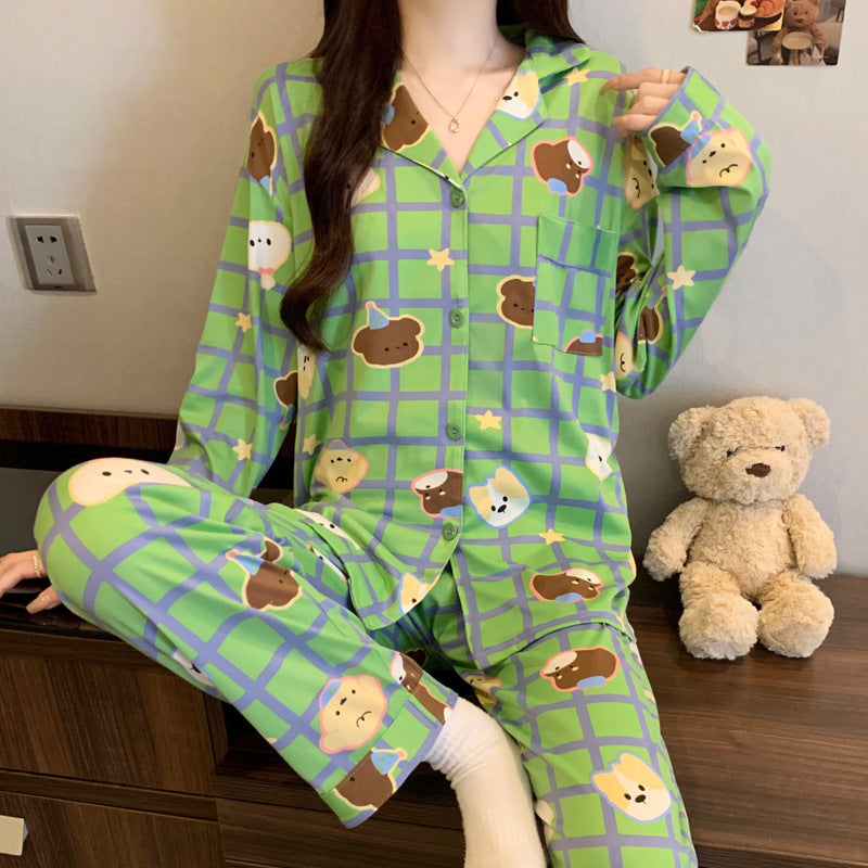Women's Long-sleeved Pajamas Homewear Suit