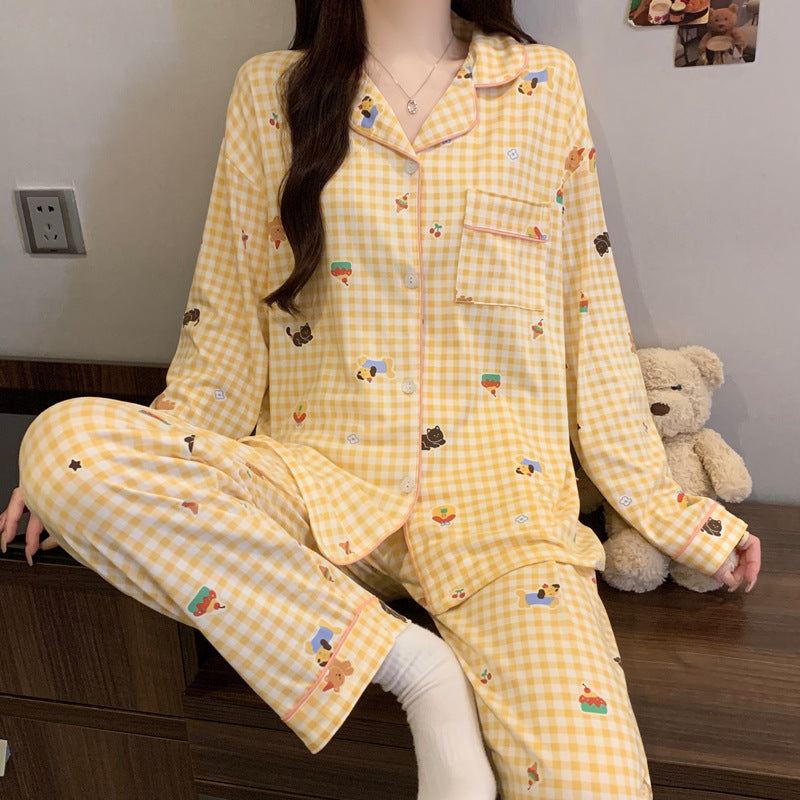 Women's Long-sleeved Pajamas Homewear Suit