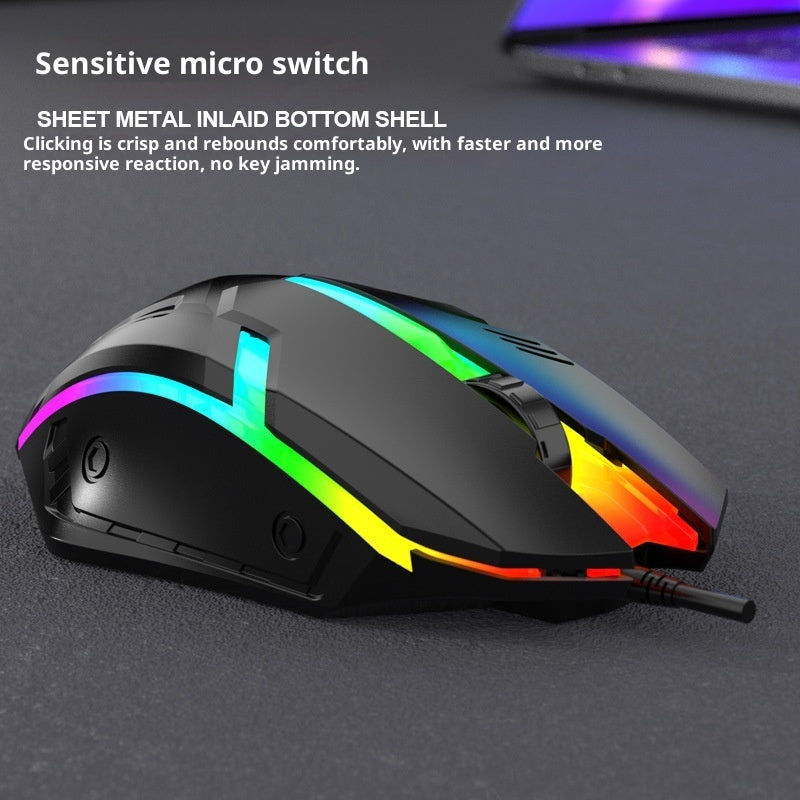 E-sports Weighted Wired Mouse USB Laptop Game Large Mouse