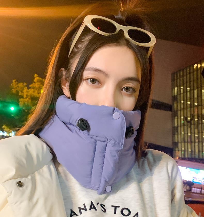 Winter Riding Warm Scarf Neck Protection Riding Motorcycle Windproof Scarf Winter Down Cotton Men's Bandana