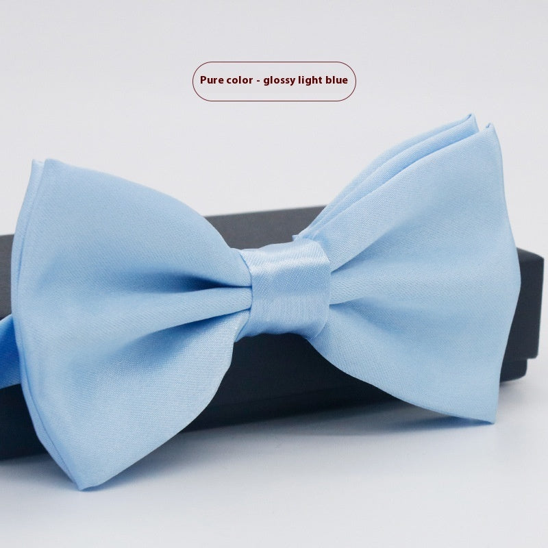 Men's Solid Color Formal Wear Wedding Business Casual Groom Groomsman Bow Tie