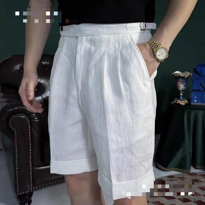 Men's Linen Five-point Shorts Thin Cotton And Linen