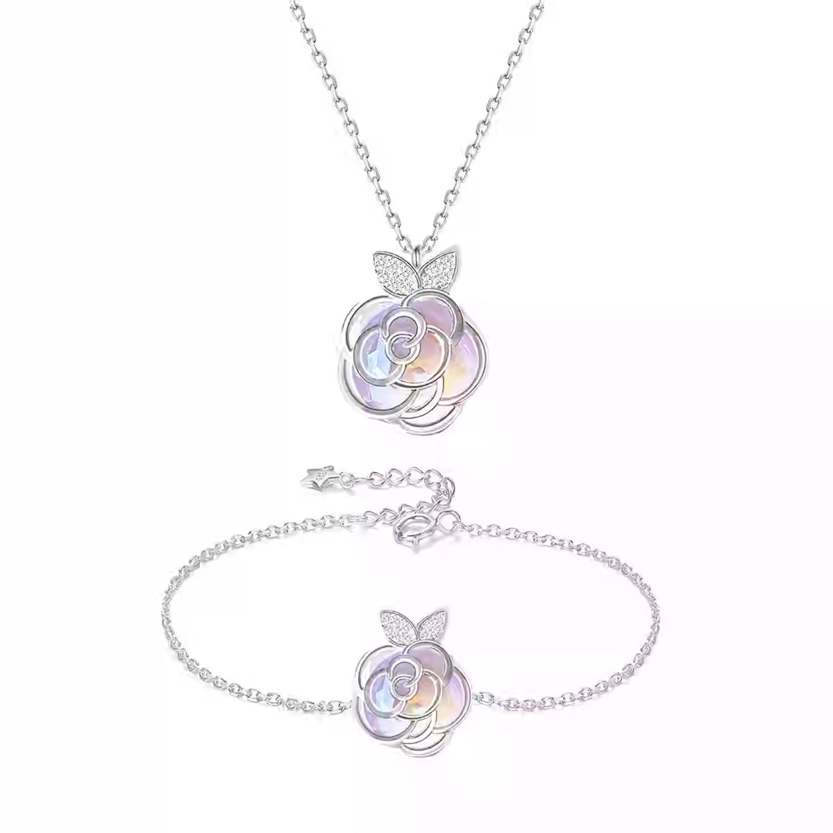Camellia Advanced Design Sense Niche Gentle Flower Collarbone Necklace Bracelet