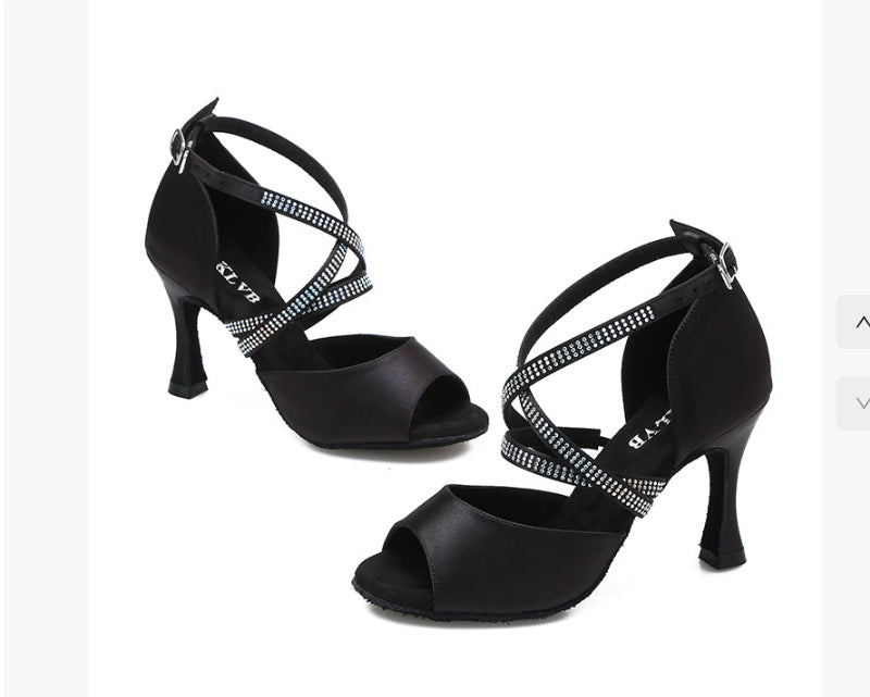 Hot Drilling Latin Dance Shoes Soft Bottom