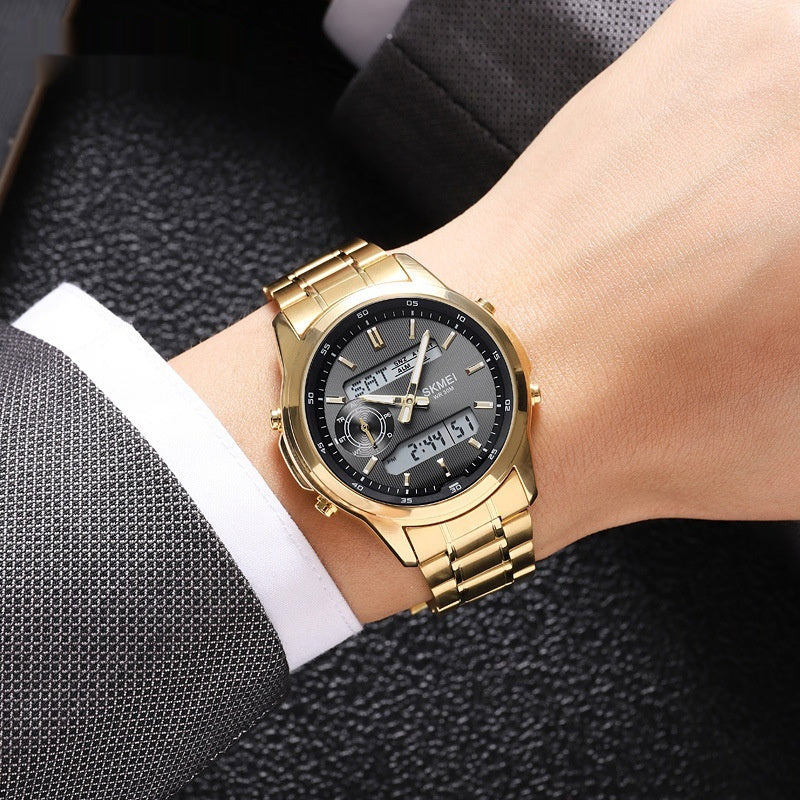 Luminous Multifunctional Men's Steel Strap Watch