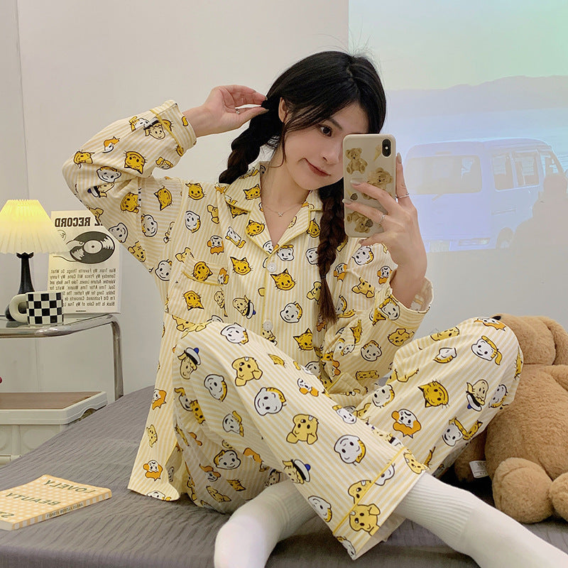 Women's Long-sleeved Pajamas Homewear Suit