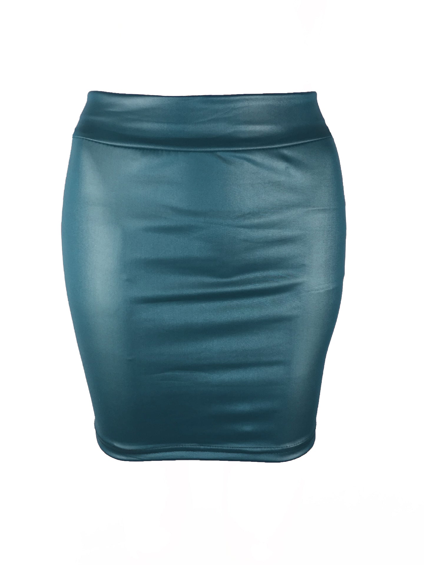 S-3XL Korean Women's Imitation Leather Base Skirt Matte Imitation Leather Skirt Imitation PU Hip Skirt Summer Skirt
