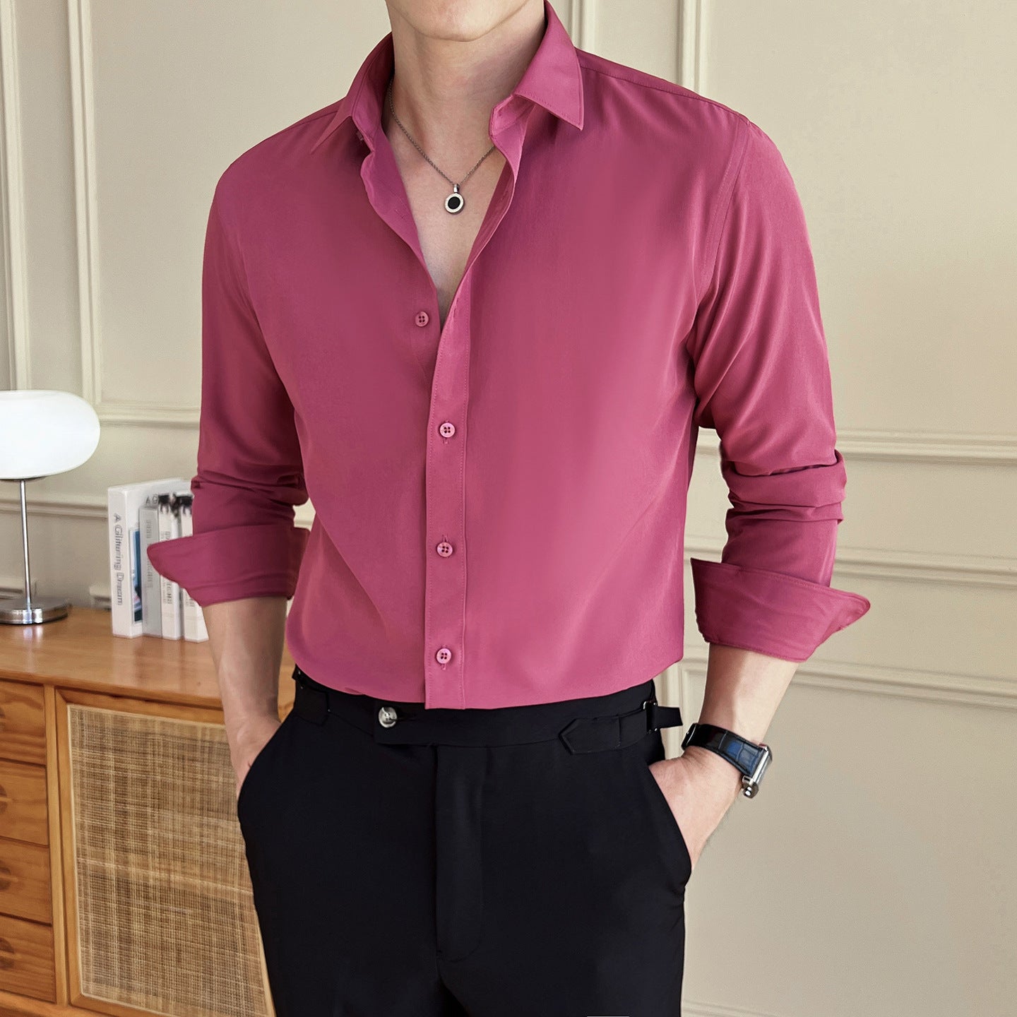 Seven-color Men's Long-sleeved Business Shirt