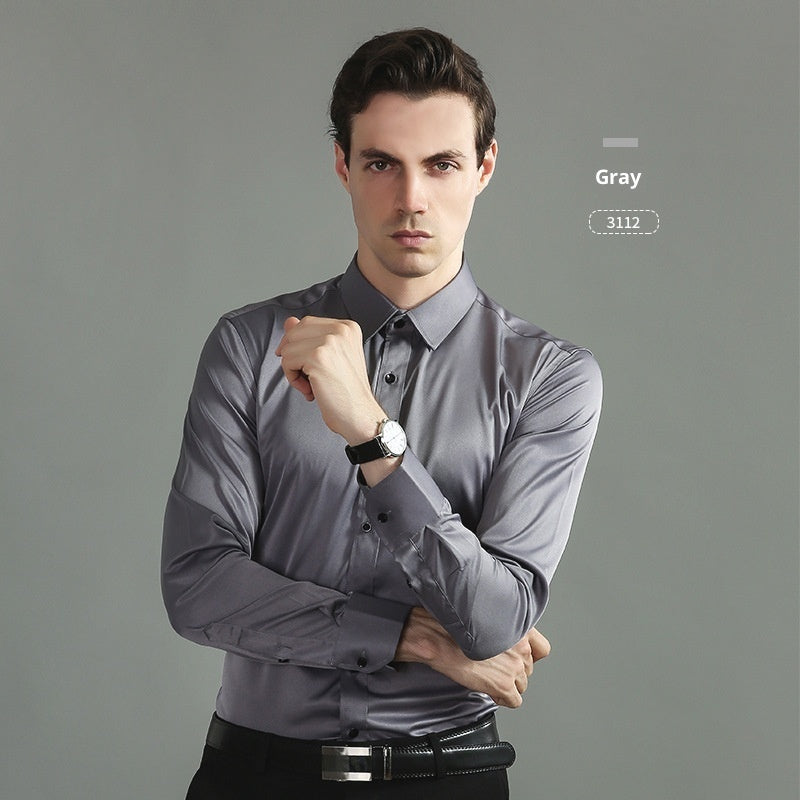 Casual Four-Way Stretch Long Sleeve Shirt