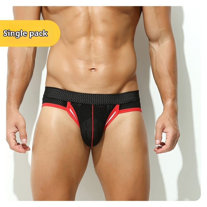 Men's Triangle Underwear Separated Scrotal Support Bag Briefs