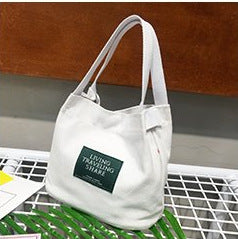 Women's Bag 2017 Korean Style Fashionable New Arrival Canvas Bucket Small Bag Casual Fashionable Simple Shoulder Bag Women's Crossbody Bag