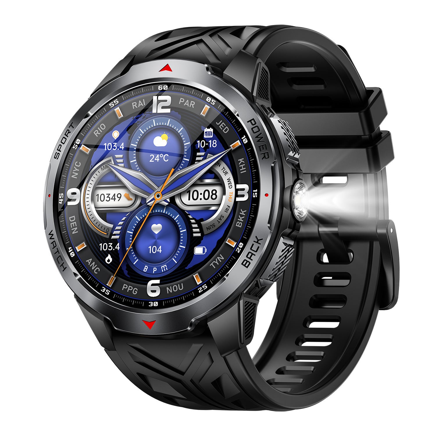 Smart Watch Compass Flashlight Large Battery Sports Record Call