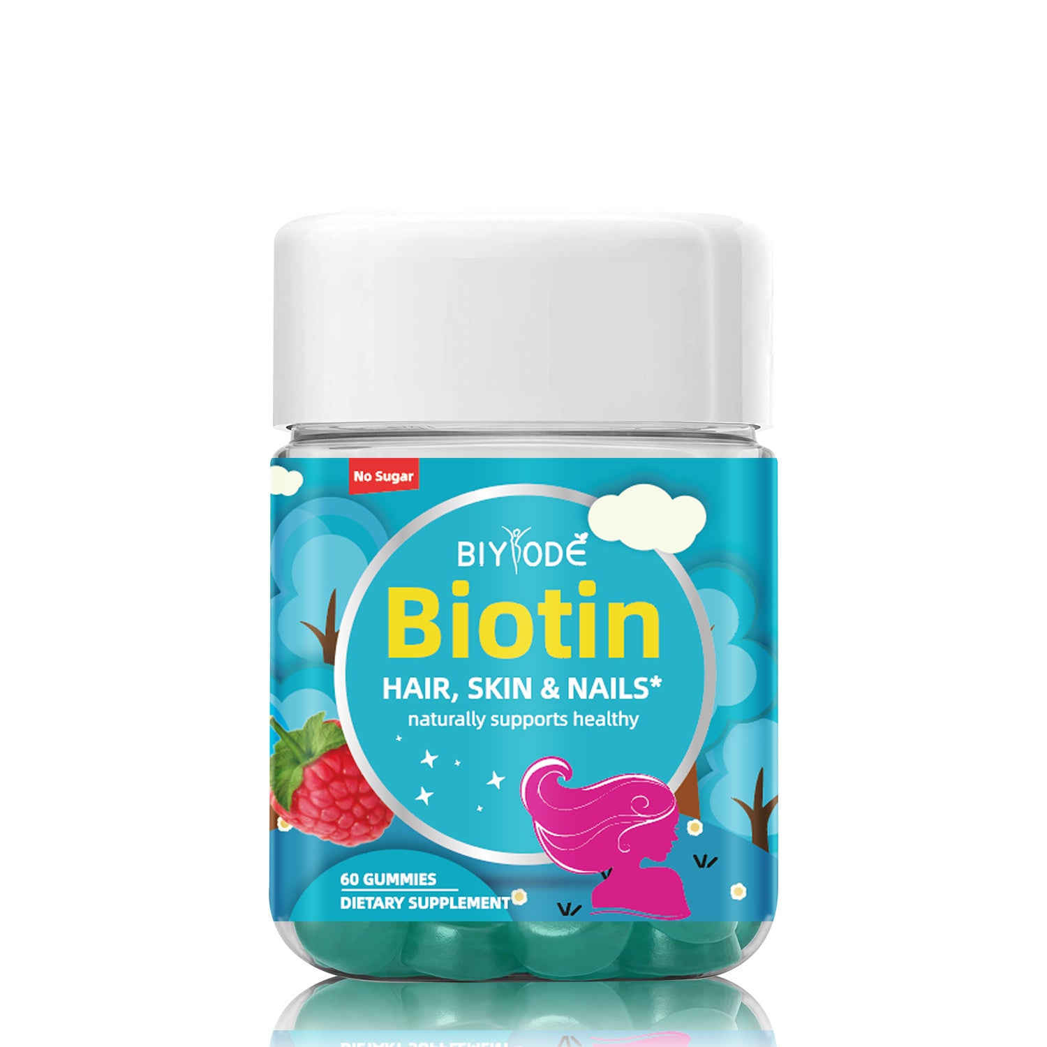 OEM ODM Ready Stock Fast Shipping Biotin Gummies Boost Immunity Power Skin Hair & Nail Health Multi Vitamin Supplement