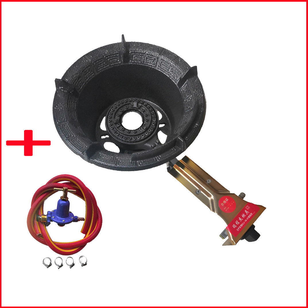 High-Power Commercial Single-Burner Stove for Liquefied Gas and Natural Gas, Medium-High Pressure Fast Stove for Restaurants