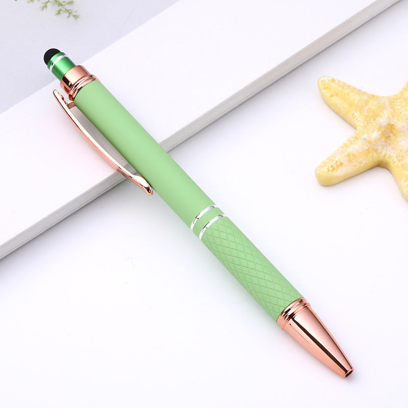 Creative Press Pen Metal Ballpoint Pen Aluminum Rod Spray Glue Ballpoint Pen Hotel Pen Advertising Pen Printable Logo