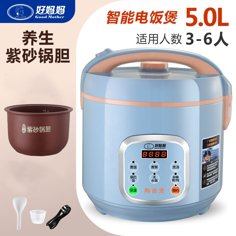 Good mother factory direct 5L purple sand liner ceramic rice cooker tile liner uncoated soup porridge health pot