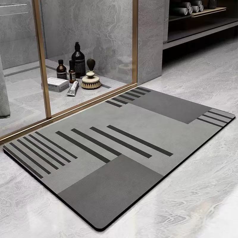 Bathroom Diatom Mud Water-Absorbent Non-Slip Floor Mats Entrance Door Mats Bathroom Quick-Drying and Stain-Resistant Floor Mats