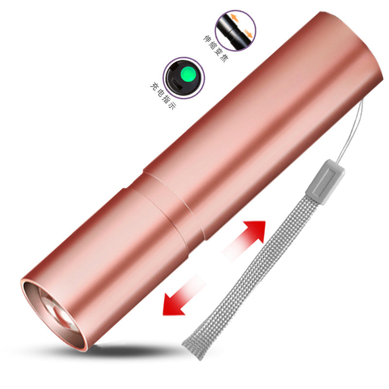 led flashlight rechargeable multi-purpose long-range portable super bright household mini portable side light