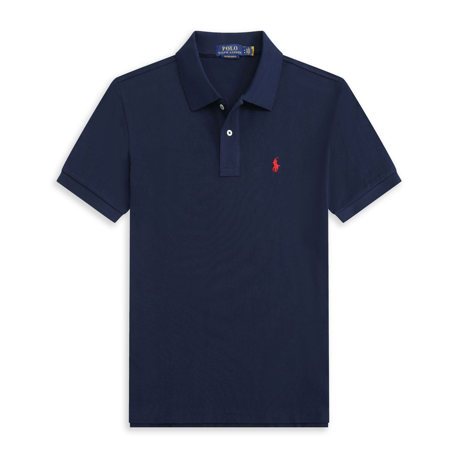 Summer Export Rlpolo Shirt Men's Short-Sleeved T-Shirt Lapel Pony Logo Embroider Casual Wear Simple and Casual