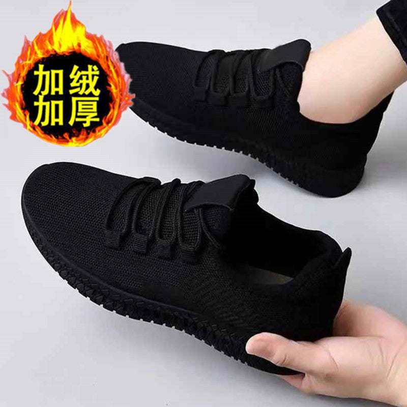 A generation of spring and autumn canvas shoes old Beijing cloth shoes women's soft bottom sneakers breathable casual shoes plus velvet cotton shoes