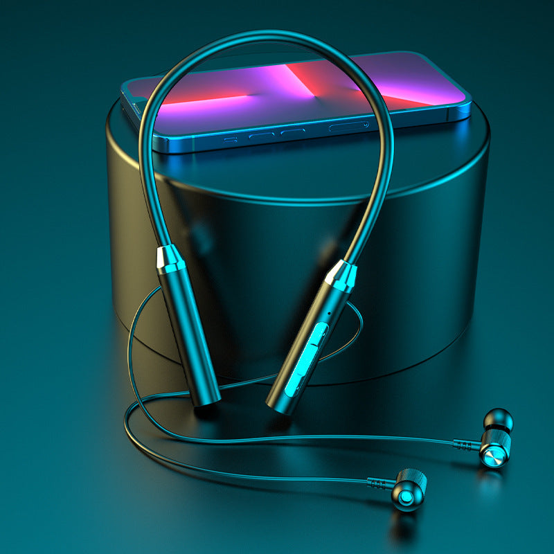 Popular Hanging Neck Bluetooth Headset Wireless Sports Ultra-Long Standby Heavy Bass Bluetooth Earbuds Factory Ready Stock