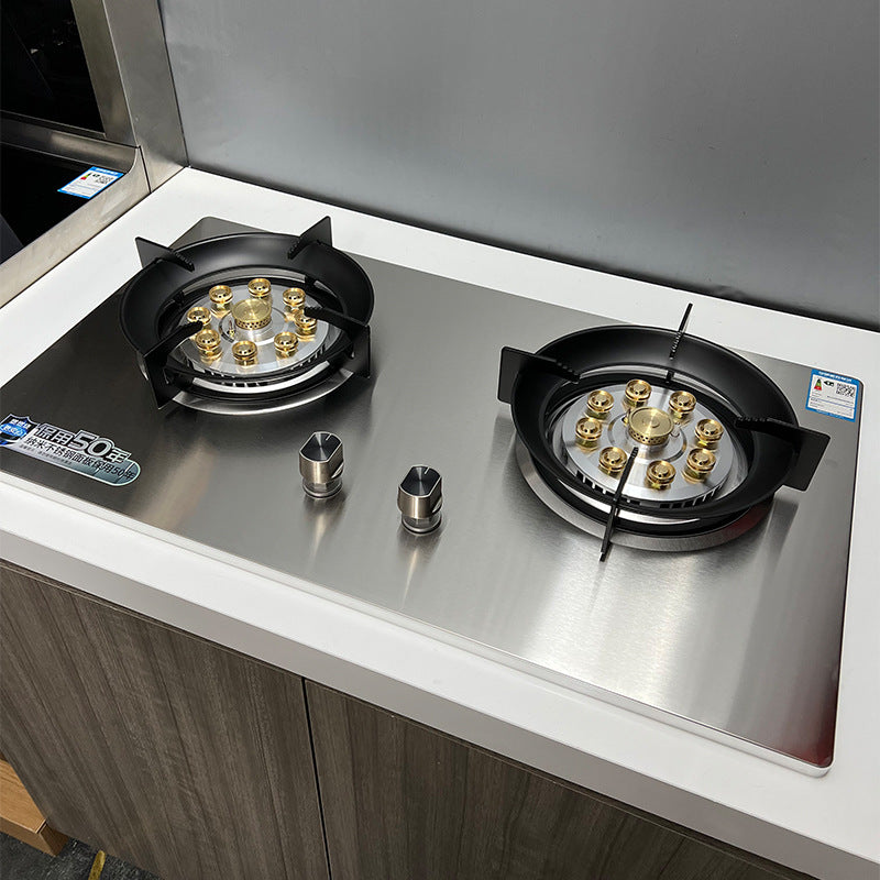 Spot wholesale double nine gun intelligent timing stove fierce fire stove household gas stove stainless steel gas stove double stove
