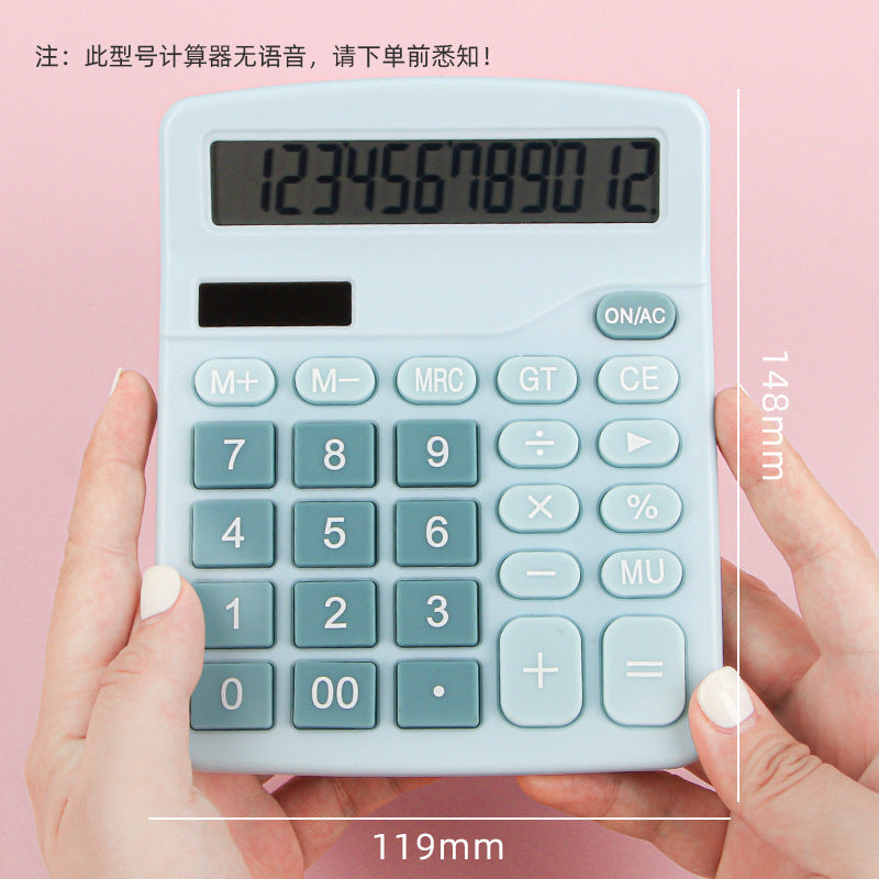 Office Supplies 837 Solar Calculator Dual Power Supply 12-Bit Large Display Accounting Computer
