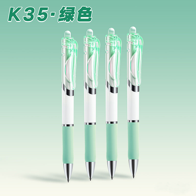 Press Gel Pen K35 Carbon Pen 0.5mm Black Student Learning Ballpoint Pen Meeting Sign Pen Office Stationery