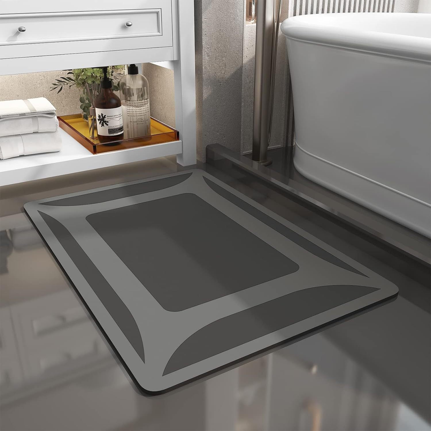 Diatom Mud Floor Mat Bathroom Toilet Door Absorbent Mat Non-Slip Household Toilet Foot Mat Carpet Home Sludge Resistance