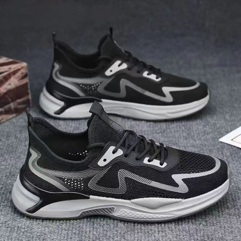 2025 Men's Shoes Spring and Autumn Casual Shoes Men's Fashionable All-match sneaker Men's Shoes Flying Woven Breathable Mesh Cloth Shoes
