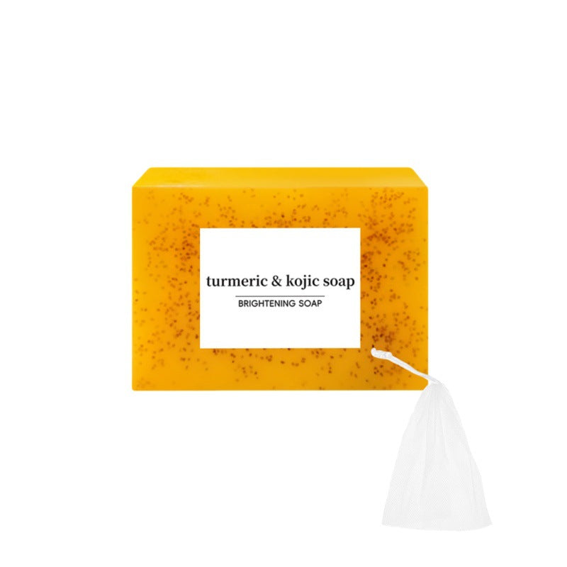 L Popular Turmeric Cleansing Mousse Facial Cleansing Pad Turmeric Soap Three-Piece Cleansing and Moisturizing Skin Care Set