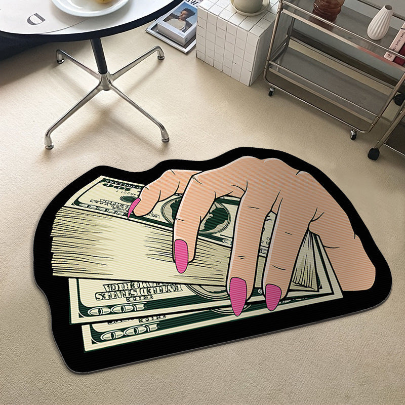 Dollar Banknote Cross-border Door Mat Factory Wholesale Amazon Entrance Floor Mat Decorative Door Wear Mat