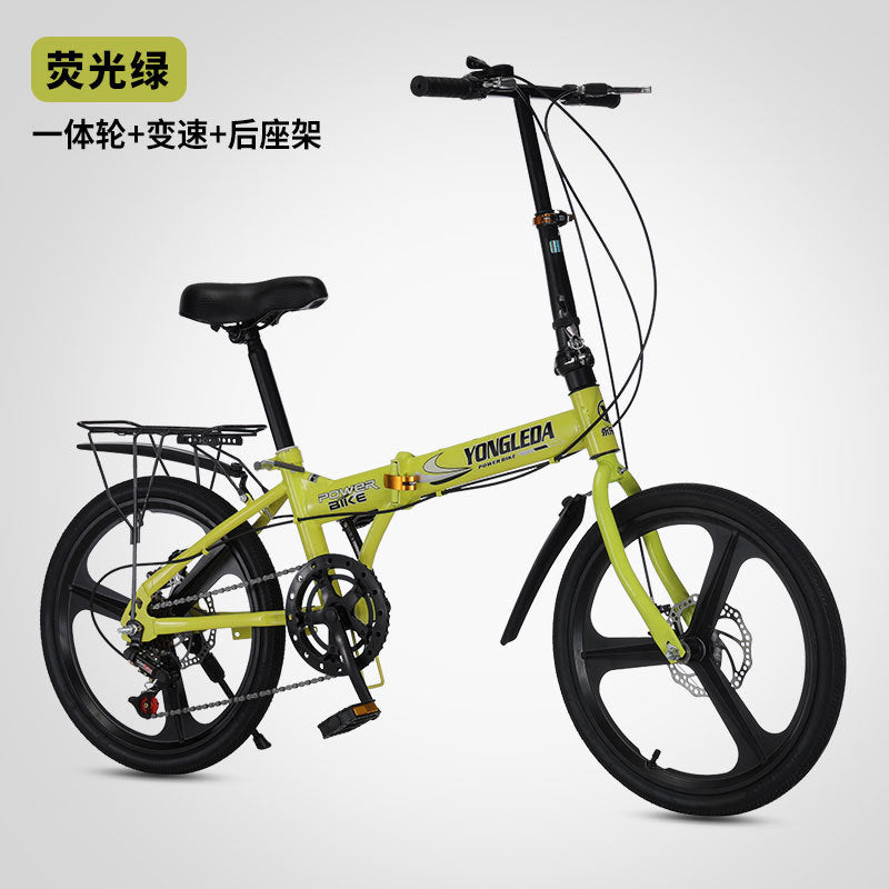 Factory Direct Sales Folding Variable-Speed Disc Brake Bicycle Portable Bike for Adults, Students, Men and Women, Commuting Bike, Mountain Bike
