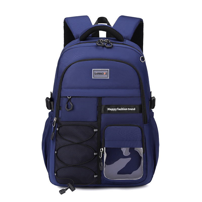 New junior high school students men and women to reduce the burden of ridge protection middle school students schoolbag Amazon Senior high school primary school students large capacity shoulder bag