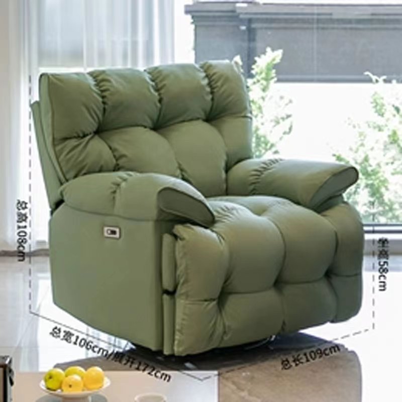 Light luxury lazy electric multifunctional sofa reclining rocking tofu block cloud massage heating rocking chair space sofa