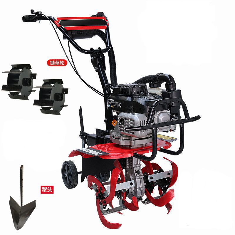 Wuyang Electric Start Micro Tillage Machine Small Gasoline Household Four-Stroke Soil Loosening Paddy Field Weeding Trenching Machine Tillage Rotary Tillage