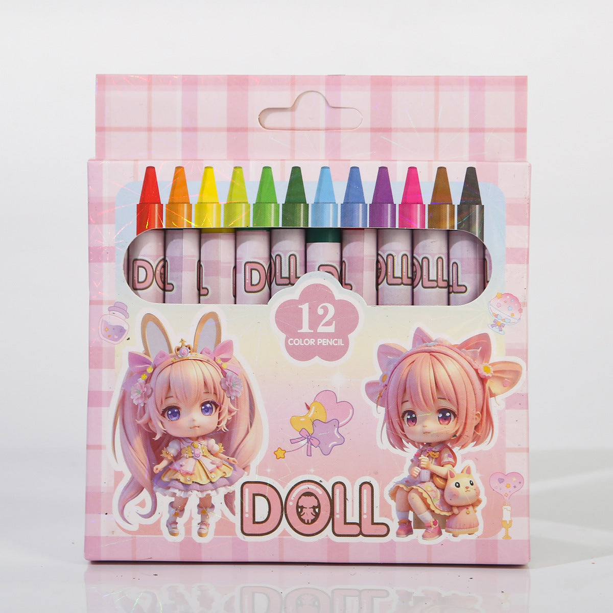 Primary school stationery crayon 12 color set cartoon kindergarten gift painting oil painting stick children small prize gift