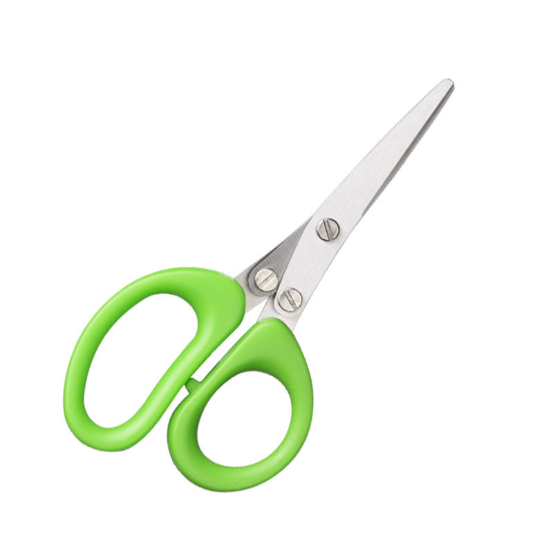 Kitchen scissors stainless steel multi-layer multi-functional chopped green onion scissors three to five layer creative food supplement scissors household vegetable scissors