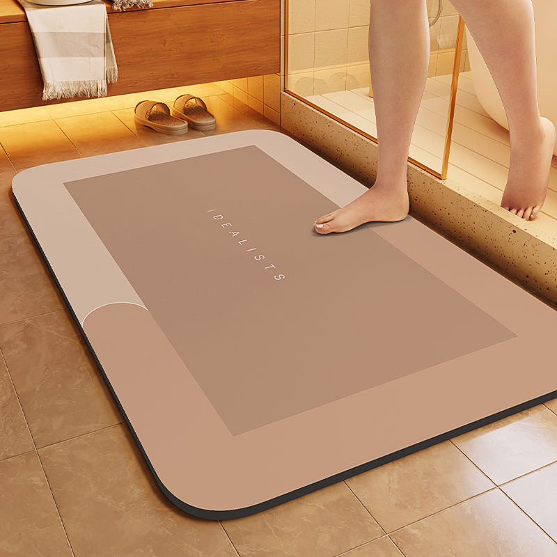 Bathroom Diatom Mud Water-Absorbent Non-Slip Floor Mats Entrance Door Mats Bathroom Quick-Drying and Stain-Resistant Floor Mats