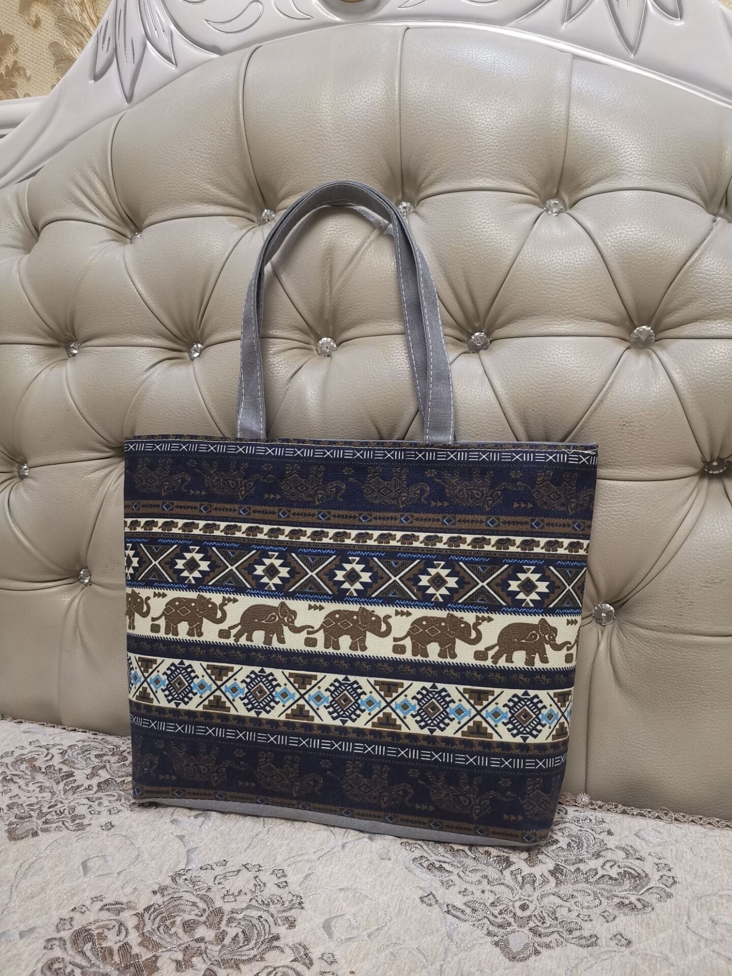 New Canvas Bag Large Capacity Shoulder Bag Women's Bag Printed Handbag Korean Style Tote Bag Literary Canvas Bag