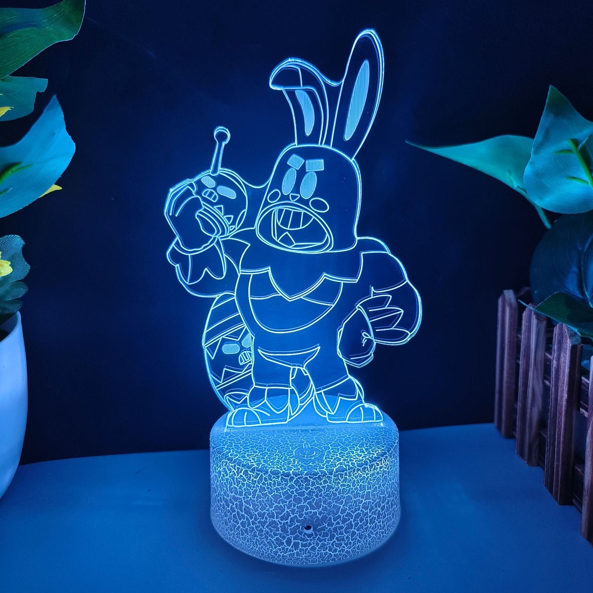 King of Gods Blok Edgar Figure Gift Bedroom Game E-Sports Atmosphere 3D Night Light