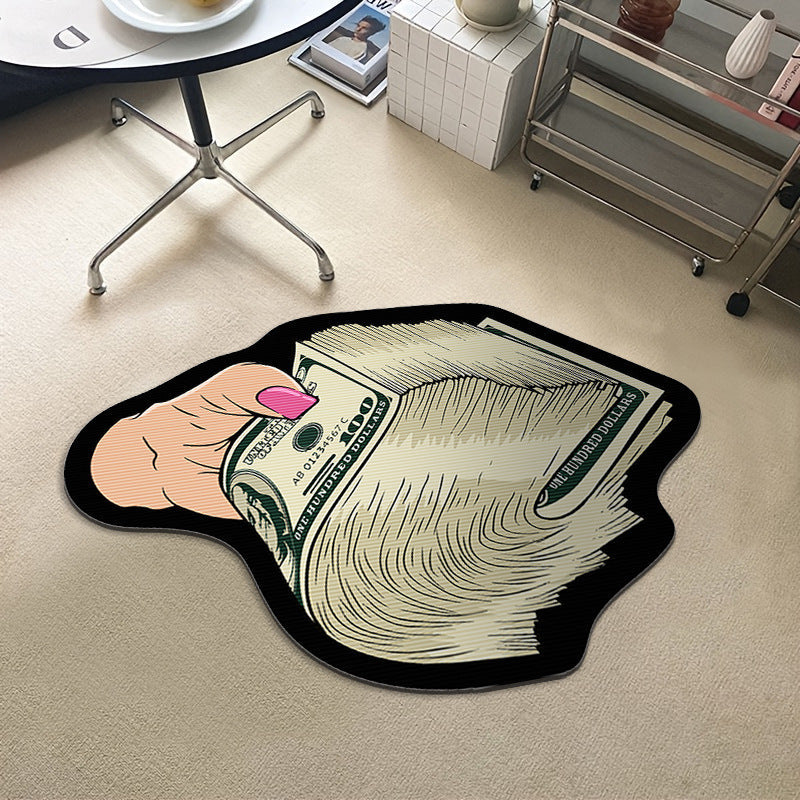 Dollar Banknote Cross-border Door Mat Factory Wholesale Amazon Entrance Floor Mat Decorative Door Wear Mat